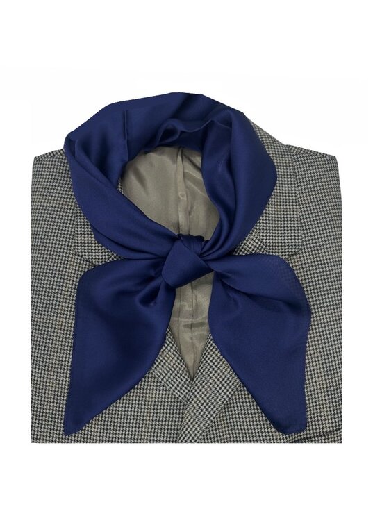 Unknown Other - ✨Elegant Square Silky Scarf Bandana Blue Headwear Solid Soft Versatile Shawl New